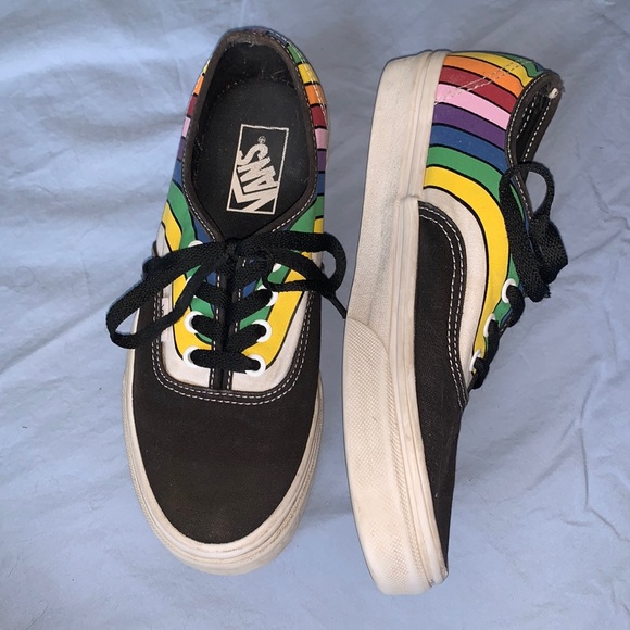 Vans Shoes - Vans canvas sneakers striped size 7.5 women’s